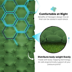 POWERLIX 3.55-inch thickness provides all-night cushioned comfort on any ground.