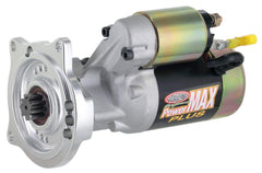 Powermaster PowerMAX Plus starter for Ford FE with billet black 3 ear mount, improves reliability and fit.