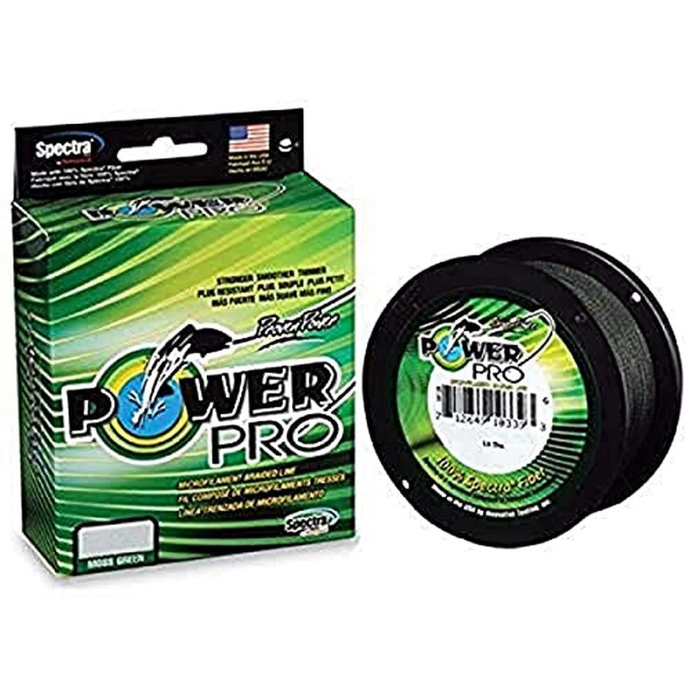 PowerPro downrigger cable 300ft moss green enables smoother vertical drops with reduced blowback.