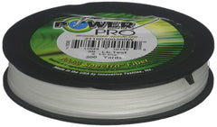 PowerPro Spectra braided line in white, 15 lb, 150 yd, ready to fish