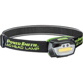 Powersmith PHL23FRGS headlamp front view showing 230-lumen white flood light for broad illumination
