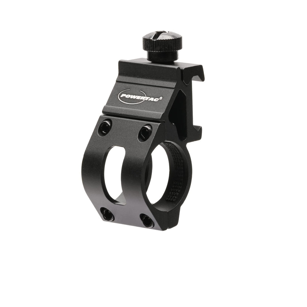 PowerTac Slim Off Set Mount on a 20mm rail for quick, secure attachment.