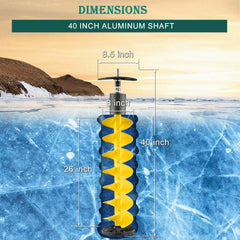 PPOLB center point blade ensures stable, precise drilling through ice.