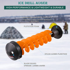 PPOLB Ice Auger Bit centered point blade guides accurate starts for clean holes.