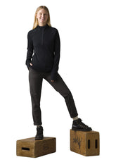 prAna Double Peak Pant Charcoal fabric closeup showing durable ripstop stretch