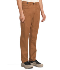 Prana mens Stretch Zion Top-Out Pants Sepia side view highlighting abrasion resistance for rugged wear.