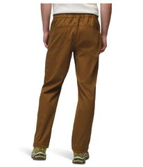 Prana mens Stretch Zion Top-Out Pants Sepia waistband detail showing adjustable webbing and tension lock.