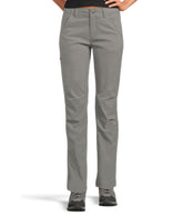 Prana Stretch Zion pants pewter front view, ideal for layering on outdoor hikes