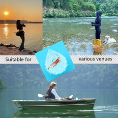 Prawn lure in water demonstrating swimming action