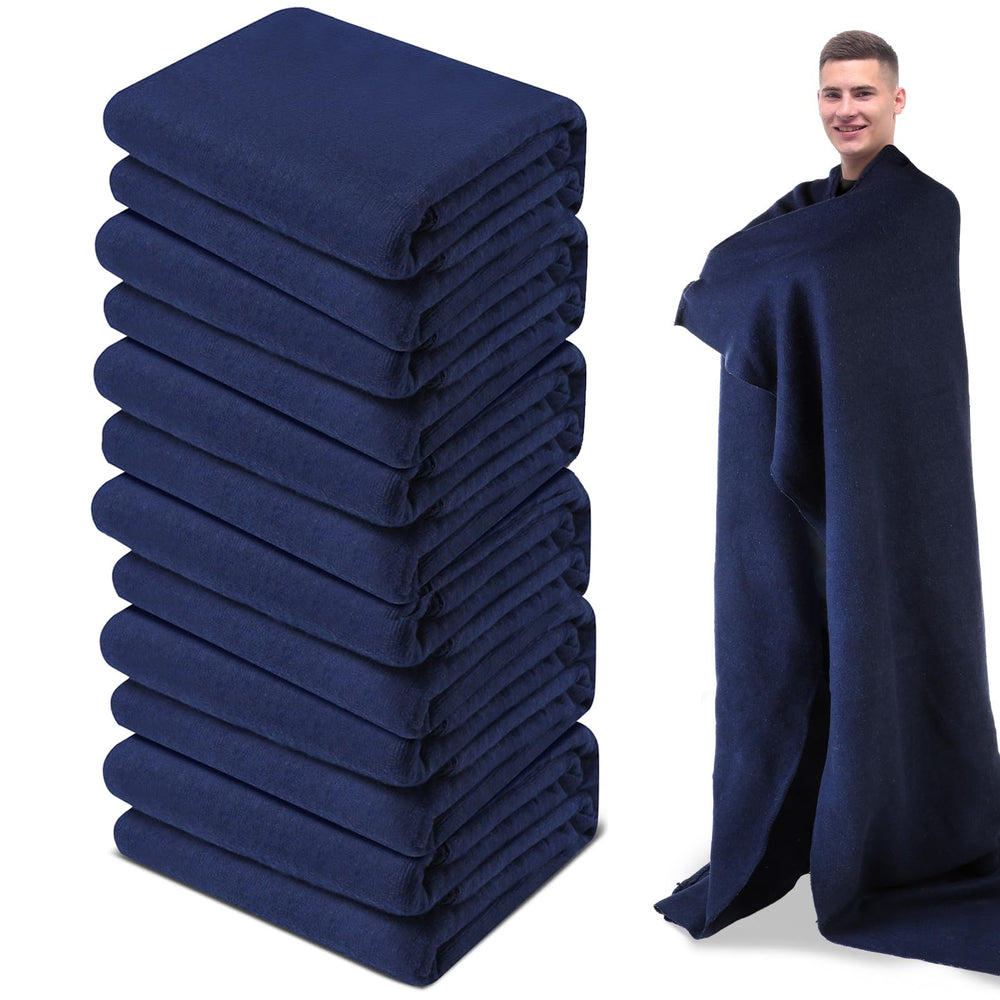 Preboun six-pack fire retardant blankets laid out for emergency warmth