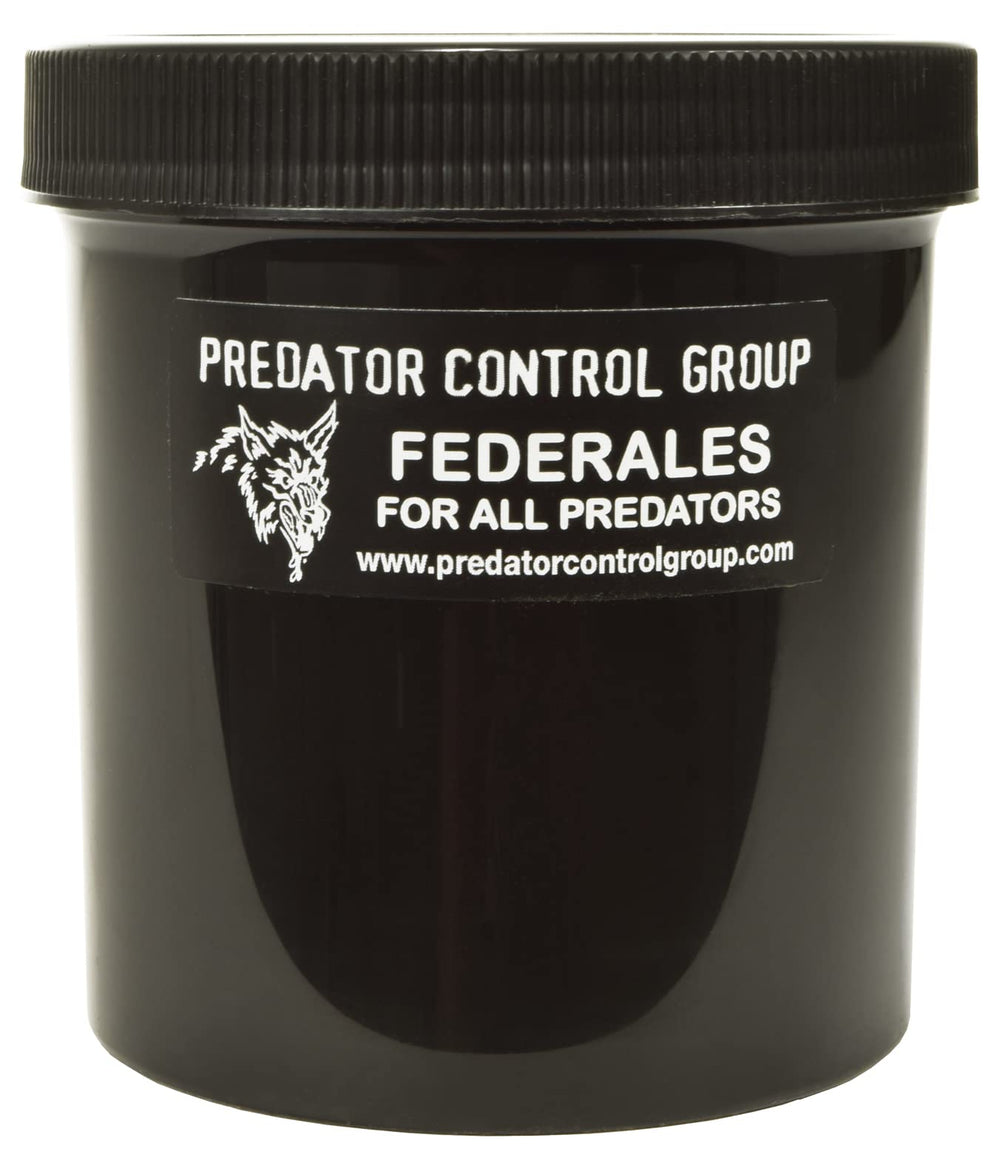 Predator Control Group FEDERALES coyote bait with penetrating scent for all-season predator sets.
