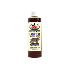 PredatorPee Bobcat urine marking scent bottle communicates presence to wildlife.
