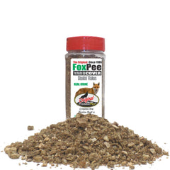 PredatorPee Fox Pee jar demonstrates a territorial scent to influence nearby wildlife in your yard.