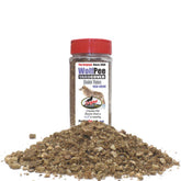 PredatorPee Wolf Pee Shakin' Flakes jar showcasing real wolf urine granules for wildlife signaling and marking.