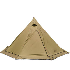 Preself T2 Large tipi tent front view for family camping with roomy space.