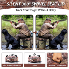 Presentastic waterproof seat surface demonstration resisting water during wet outdoor use.