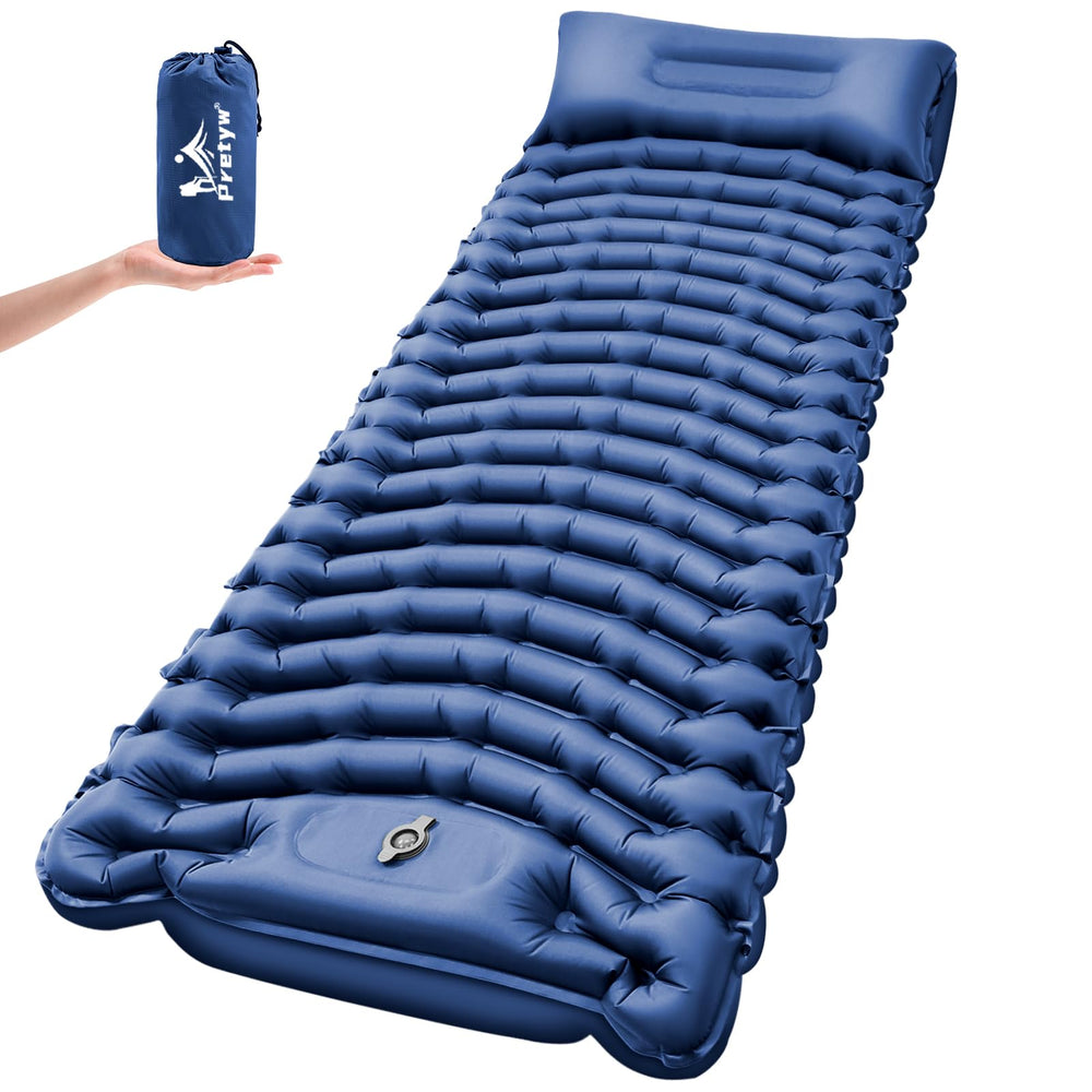 Pretyw sleeping pad main setup shows the 4-inch cushion for outdoor comfort