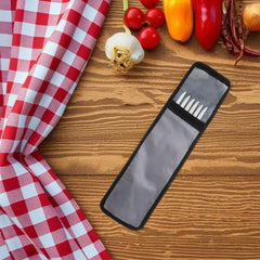 PRETYZOOM BBQ skewers storage bag open inside for access.
