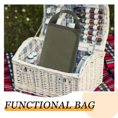 PRETYZOOM flatware bag closeup shows fine workmanship and compact design.
