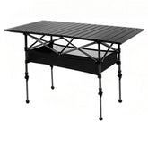 PRIJESSE roll-top camping table top provides a stable outdoor surface for meals and gear