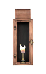 Primo Lanterns LF-21G copper lantern with roll top for flush mounting on non-combustible surfaces