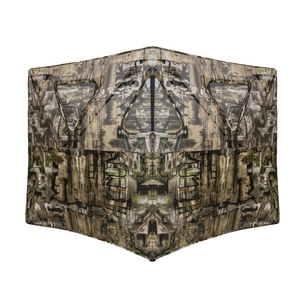 PRIMOS Double Bull Stakeout Blind front view with Surround View allows covert observation