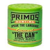 PRIMOS Original Can Deer Estrus Bleat Call green front view may attract bucks during pre-rut