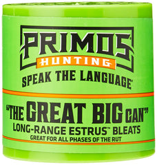 Primos Great Big Can Doe Bleat front view for extended-range doe calls