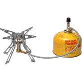 Primus P-156S Ultra Spider Stove III: single burner with extended trivet for wind protection.