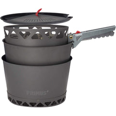 Primus PrimeTech stove set with windscreen for stable outdoor cooking