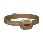 Princeton Tec Quad headlamp front view, compact design for hands-free outdoor tasks.