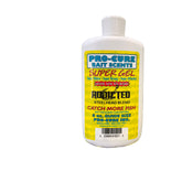 Pro-Cure Addicted Steelhead Gel bottle pour enhances scent trails for steelhead fishing.