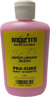 Pro-Cure Addicted Water Sol bottle pour; easy application boosts attractant scent.