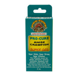 Pro-Cure Anise Crawfish Super Gel jar close-up, real bait on display