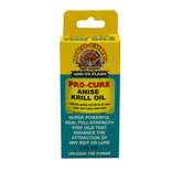 Pro-Cure Anise Krill Bait Oil bottle close-up with real bait formula and UV flash