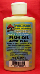 Water soluble fish oil being applied to bait