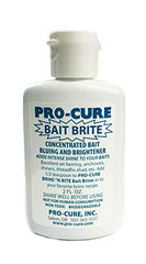 Pouring Pro-Cure Bait Brite Liquid to brighten bait scales for a polished finish.