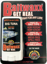 Pro-Cure Bloody Tuna Baitwaxx jar close-up showing real bait attractant benefits.