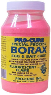 Pro-Cure borax egg cure powder bottle for even coating.