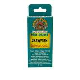 Pro-Cure Crawfish Super Gel bottle closeup with potent bass-attracting scent.