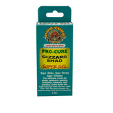 Pro-Cure Gizzard Shad Super Gel bottle with UV-enhanced scent for stronger bites