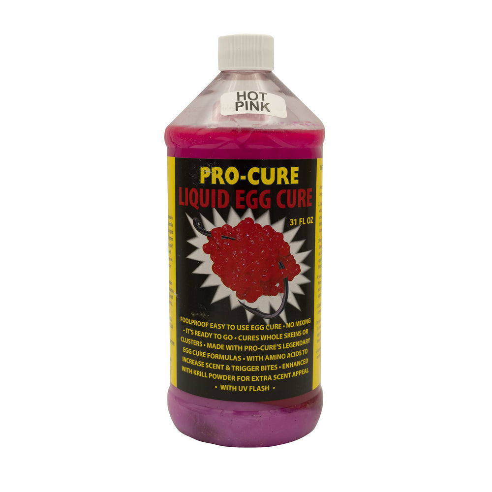 Pro-Cure Liquid Egg Cure Pink bottle ready to use attracts bites.