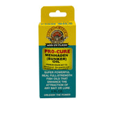 Pro-Cure Menhaden Bait Oil bottle showing real bait formula for saltwater scent advantage