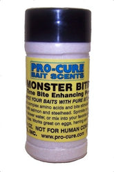 Pro-Cure Monster Bite bottle pour enhances bite potential for salmon and steelhead.
