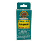 Pro-Cure Sand Shrimp Super Gel jar highlighting real bait formula and aroma