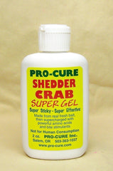 Pro-Cure Shedder Crab Super Gel application close-up highlights easy dab-and-stick to lures