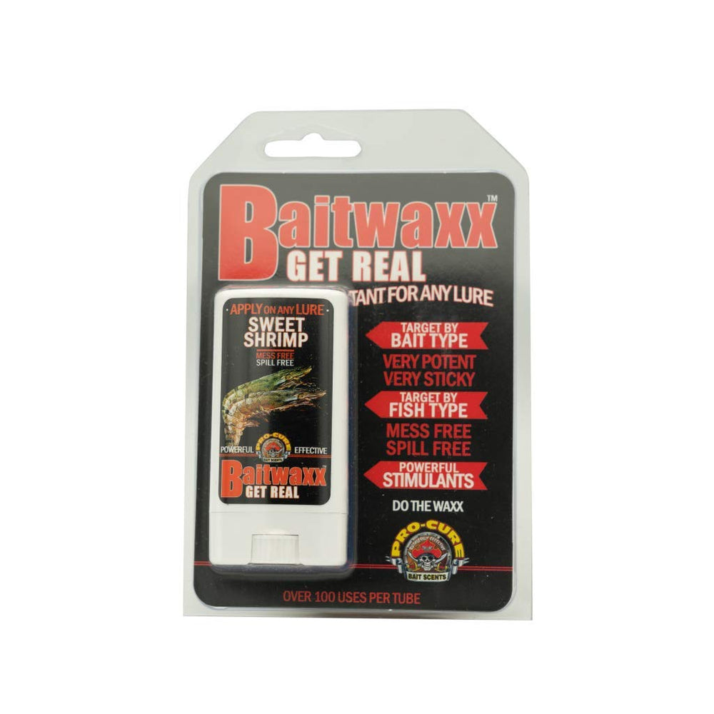 Pro-Cure Shrimp Baitwaxx bottle pour for quick lure coating and scent boost