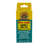 Pro-Cure Shrimp/Krill Bait Oil bottle highlights real bait base.