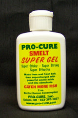 Pro-Cure Smelt Super Gel bottle cap removed for use