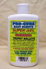 Label close-up: Pro-Cure Trophy Walleye Super Gel 8 oz
